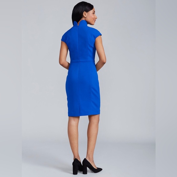 Nora Gardner Evelyn Royal Blue Lined Midi Dress Women’s Sz 8 - Picture 13 of 13